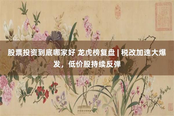 股票投资到底哪家好 龙虎榜复盘 | 税改加速大爆发，低价股持续反弹