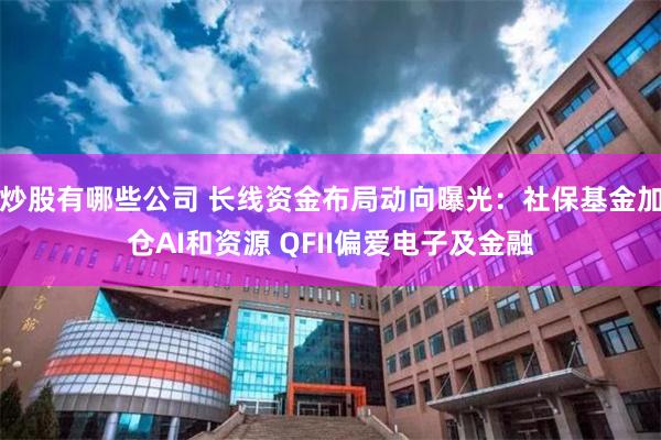 炒股有哪些公司 长线资金布局动向曝光：社保基金加仓AI和资源 QFII偏爱电子及金融