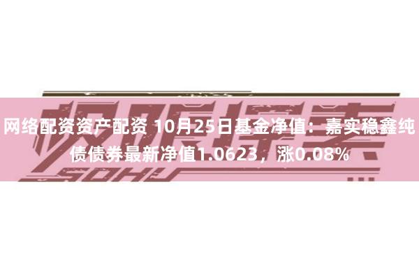 网络配资资产配资 10月25日基金净值：嘉实稳鑫纯债债券最新净值1.0623，涨0.08%